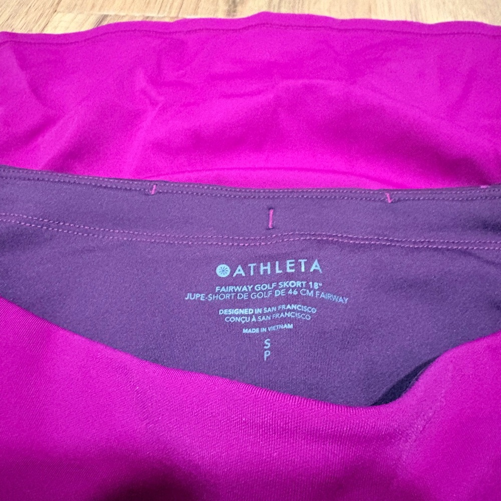 NWT Athleta Fairway Skort 18” Vibrant Purple - Picture 6 of 6